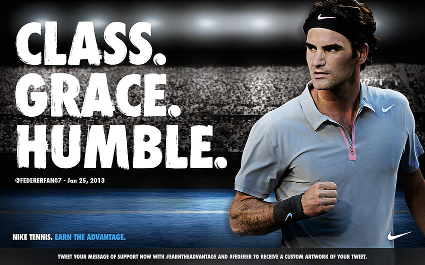 Nike tennis. Earn the Advantage. â¢ FedFan HD wallpaper